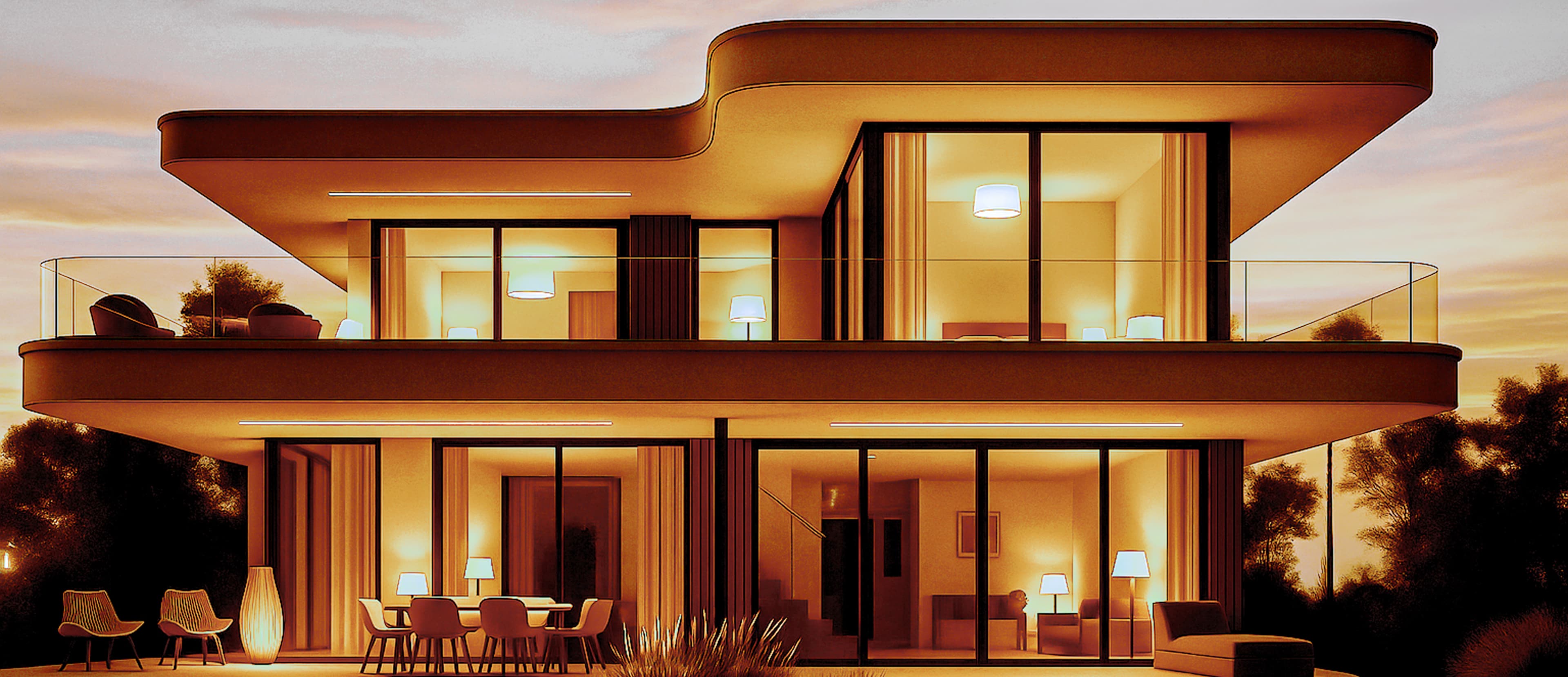 Villa de luxe avec piscine de nuit